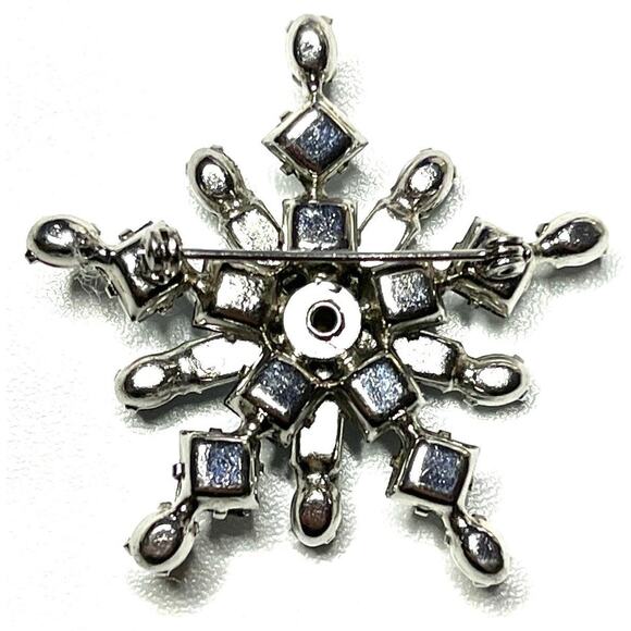 VINTAGE Brooch Blue Rhinestone Rivet Costume Jewelry Pin A17 - Picture 3 of 4